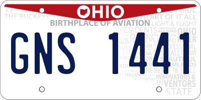 OH license plate GNS1441
