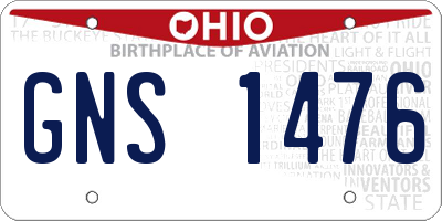 OH license plate GNS1476