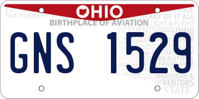 OH license plate GNS1529