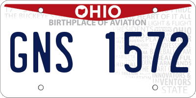 OH license plate GNS1572