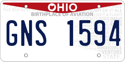 OH license plate GNS1594