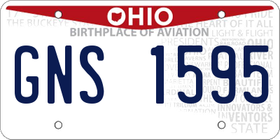 OH license plate GNS1595