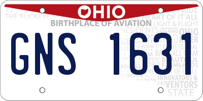 OH license plate GNS1631
