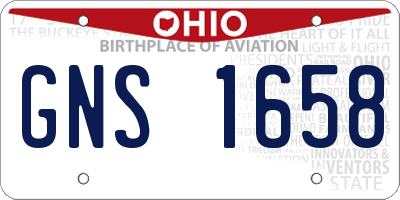 OH license plate GNS1658