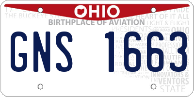 OH license plate GNS1663