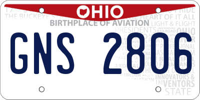 OH license plate GNS2806