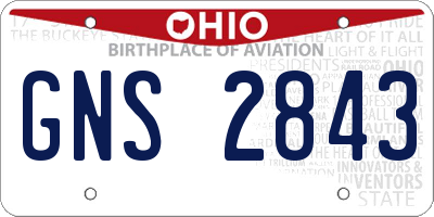 OH license plate GNS2843