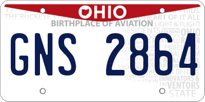 OH license plate GNS2864