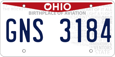 OH license plate GNS3184