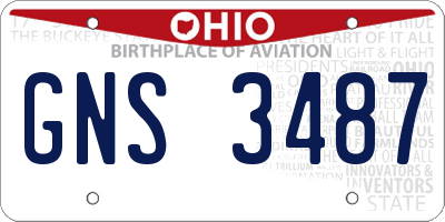 OH license plate GNS3487