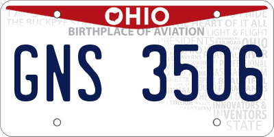OH license plate GNS3506