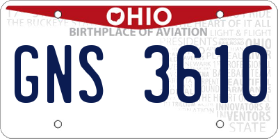 OH license plate GNS3610