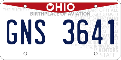 OH license plate GNS3641