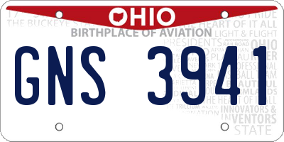 OH license plate GNS3941