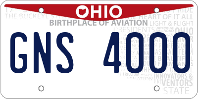 OH license plate GNS4000