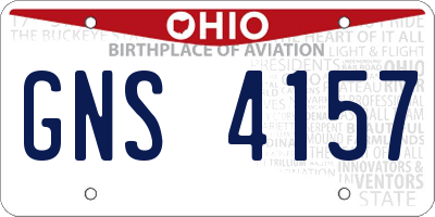 OH license plate GNS4157