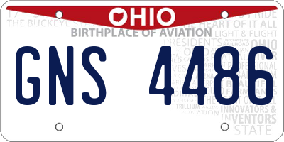 OH license plate GNS4486