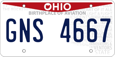 OH license plate GNS4667