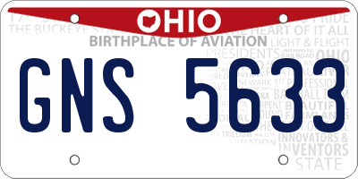OH license plate GNS5633