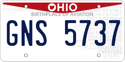 OH license plate GNS5737