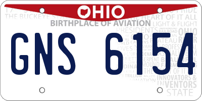 OH license plate GNS6154