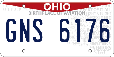 OH license plate GNS6176