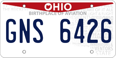 OH license plate GNS6426