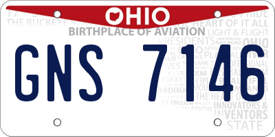 OH license plate GNS7146
