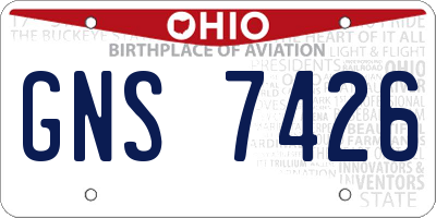 OH license plate GNS7426