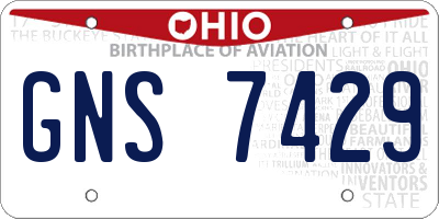 OH license plate GNS7429