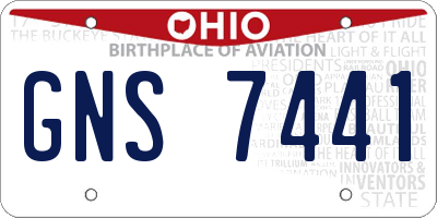 OH license plate GNS7441