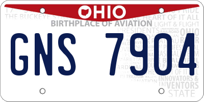 OH license plate GNS7904