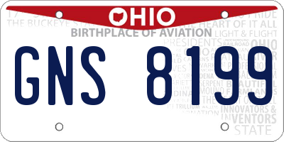 OH license plate GNS8199