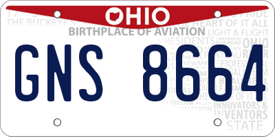 OH license plate GNS8664