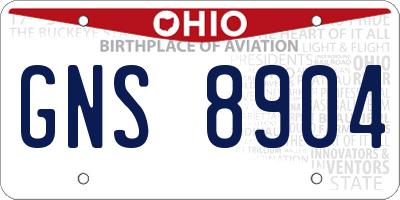 OH license plate GNS8904