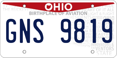 OH license plate GNS9819