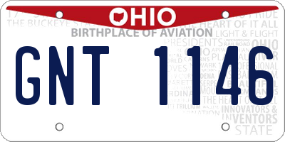 OH license plate GNT1146