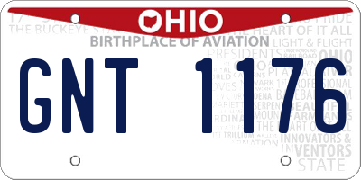 OH license plate GNT1176