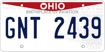 OH license plate GNT2439