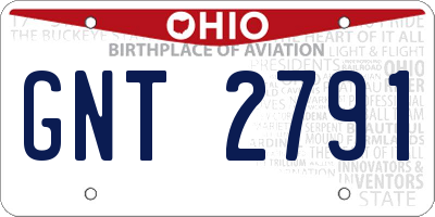 OH license plate GNT2791