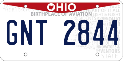 OH license plate GNT2844