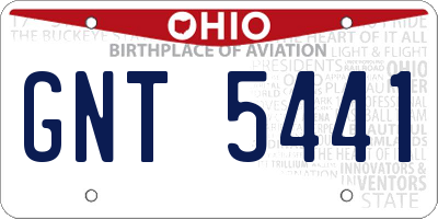 OH license plate GNT5441