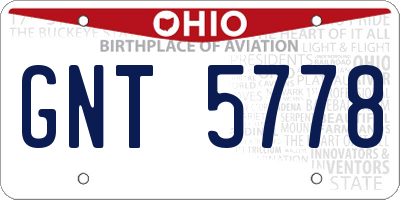 OH license plate GNT5778