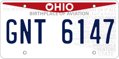 OH license plate GNT6147
