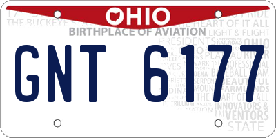 OH license plate GNT6177
