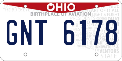 OH license plate GNT6178