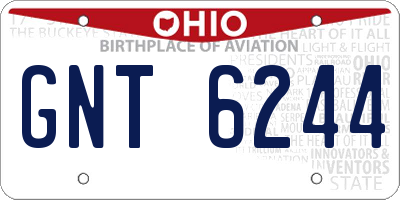 OH license plate GNT6244