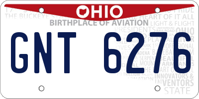 OH license plate GNT6276