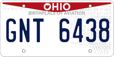 OH license plate GNT6438