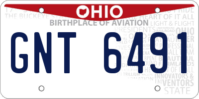 OH license plate GNT6491